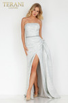 Terani Couture 2011E2105 Strapless Pleated Evening Long Gown