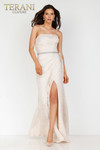Terani Couture 2011E2105 Strapless Pleated Evening Long Gown