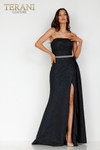 Terani Couture 2011E2105 Strapless Pleated Evening Long Gown