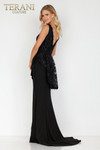 Terani Couture 2027E2938 Lace V-neck Peplum Evening Gown