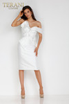 Terani Couture 2221C0333 One Shoulder 3D Floral Short Dress
