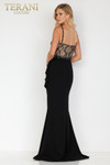 Terani Couture 2221E0352 Emerald Long Crepe Evening Dress