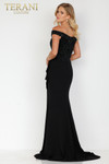Terani Couture 2221M0381 Off Shoulder Plunging Neck Dress