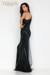 Terani Couture 231GL0390 Luxury One-Shoulder Cape Dress
