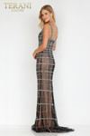 Terani Couture 231GL0398 Plunging Neck Tulle Pageant Dress