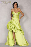 Terani Couture 2111P4272 Taffeta Strapless High Low Gown