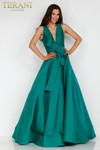 Terani Couture 231P0006 Sleeveless Deep V-neck Long Dress