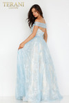 Terani Couture 231P0092 Off-shoulder V-neck Long Dress