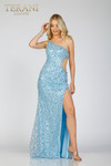 Terani Couture 231P0135 Sequin Tulle One Side Open Dress