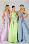 Terani Couture 231P0175 Mikado One Shoulder Prom Long Dress