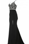 JVN by Jovani JVN68317 Sleeveless Beaded Deep V-neck Dress