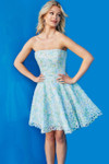 Jovani 07965 Strapless Floral Fit and Flare Cocktail Dress