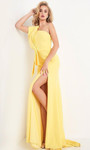 JVN by Jovani JVN03140 One Shoulder Bow Accent Gown