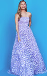 Jovani 08536 Strapless Floral Embellished A-Line Prom Dress