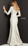 Jovani 06996 Curvy Square Neck Long Sleeve Evening Gown