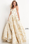 JVN by Jovani JVN05738 Spaghetti Strap V Neck Gown