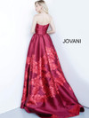 Jovani 02038 Strapless Floral Prom Gown