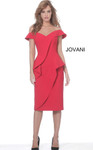 Jovani 04426 Off Shoulder Knee Length Corset Cocktail Dress