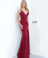 JVN by Jovani JVN02071 Plunging V-Neck Fit And Flare Dress