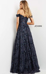 Jovani 07162 Off Shoulder Embellished A Line Evening Dress