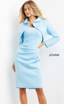 Jovani 07556 Bolero Jacket Strapless Knee Length Dress