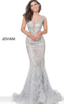 Jovani 00880 Sleeveless Embellished Illusion Neck Long Dress