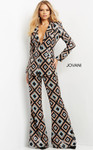 Jovani 07921 Plunging V-Neck Contemporary Two Piece Suit