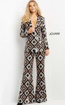 Jovani 07921 Plunging V-Neck Contemporary Two Piece Suit