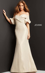 Jovani 06831 Off Shoulder Short Sleeve Long Evening Dress