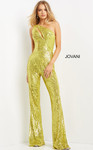 Jovani 09017 Front Keyhole One Shoulder Sequin Jumpsuit