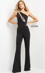 Jovani 09019 One Shoulder Sleeveless Embellished Beaded Suit