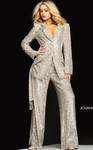 Jovani 04904 Long Sleeves Sequin Contemporary Blazer