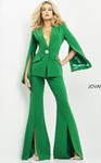 Jovani 06922 Emerald Single Breasted Contemporary Pant Suit
