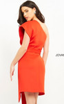 Jovani 06316 One Shoulder Ruched Scuba Corset Cocktail Dress