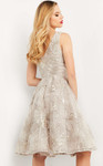 Jovani 04442 Sleeveless V-Neck Tea Length Evening Dress