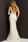 Jovani JVN06764 Sleeveless Plunging V-neck Embellished Gown