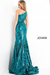 JVN by Jovani JVN1845 Asymmetric Sequin Sleeveless Gown