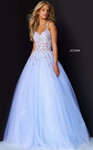 Jovani 06207 Sleeveless Tulle Voluminous Crisscross Gown