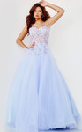 Jovani 06207 Sleeveless Tulle Voluminous Crisscross Gown