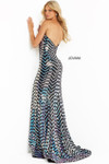 Jovani 07285 Strapless Sweetheart Zigzag Sequin Long Gown