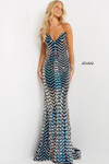 Jovani 07285 Strapless Sweetheart Zigzag Sequin Long Gown