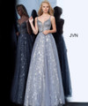 JVN by Jovani JVN4297 Embellished Deep V-Neck Ballgown