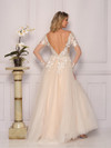 Dave and Johnny 10299 Open Back Illusion Long Sleeves Bridal Gown