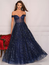 Dave and Johnny 10544 Navy Prom Dress
