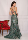 Dave and Johnny 10590 Green Prom Dress