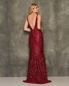 Dave and Johnny 10966 Burgundy Prom Dress