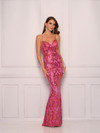 Dave and Johnny 11048 Fuchsia Prom Dress