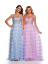 Dave and Johnny 11148 Tiered Ruffle Sleeveless Prom Dress