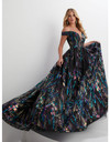 House of Wu 14128 Off-shoulder Floral Sequin Panoply Gown
