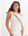 House of Wu 14137 Spandex One-Shoulder Long Panoply Gown